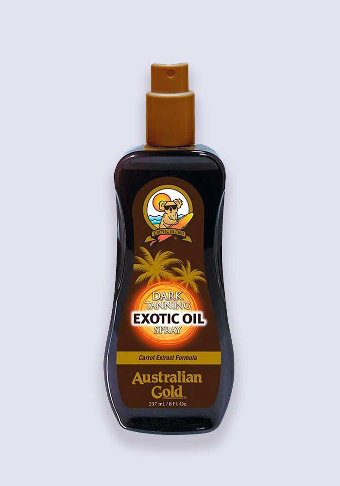 AUSTRALIAN  GOLD DARK TANNING EXOTIC OIL , CARROT EXTRACT FOMULA 237ML